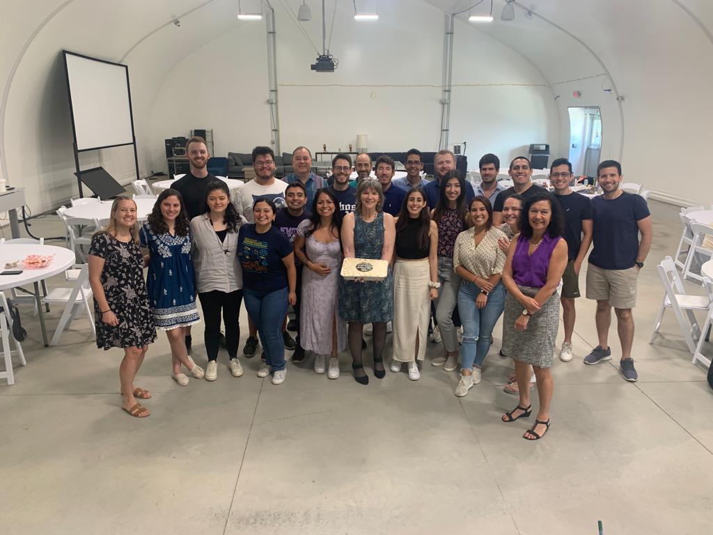 Adria Baker surrounded by Rice University Fulbrighters