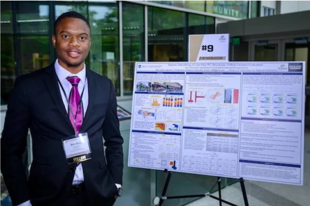 Marc-Ansy Laguerre presenting his research