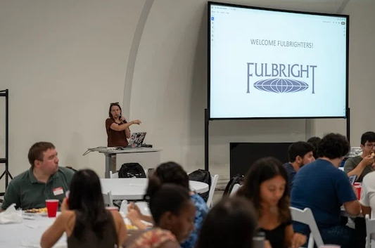 Jennifer Hunter welcomes the Fulbrighters